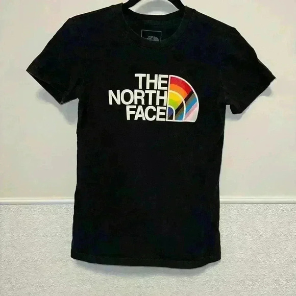 The North Face Tops - The North Face Pride T-Shirt XS Black & Multicolor Rainbow